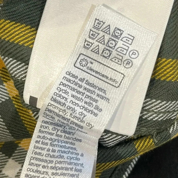 NWT Tommy Hilfiger Mens Miss Green Plaid Check Button Down Flannel Slim Small - Picture 10 of 14